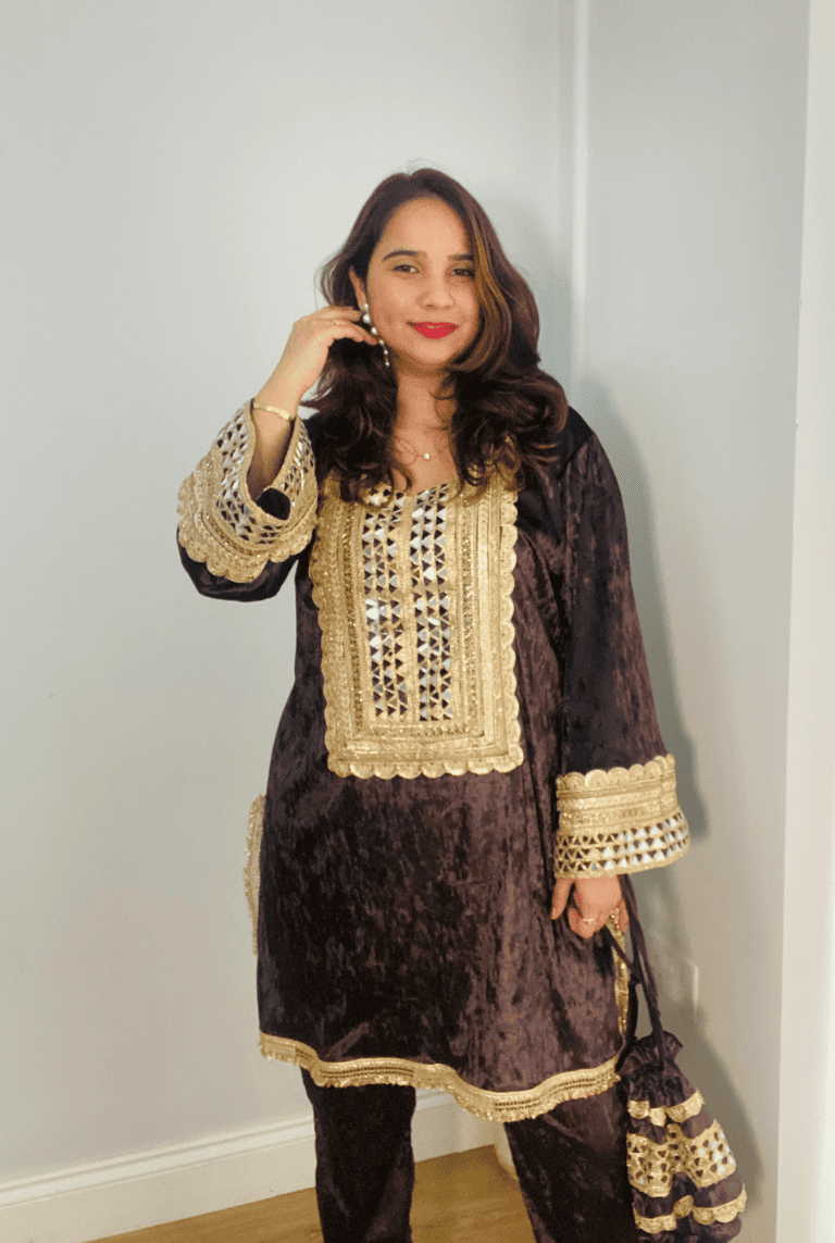 Royal Rust: velvet Co-ord Set with Gotta Elegance