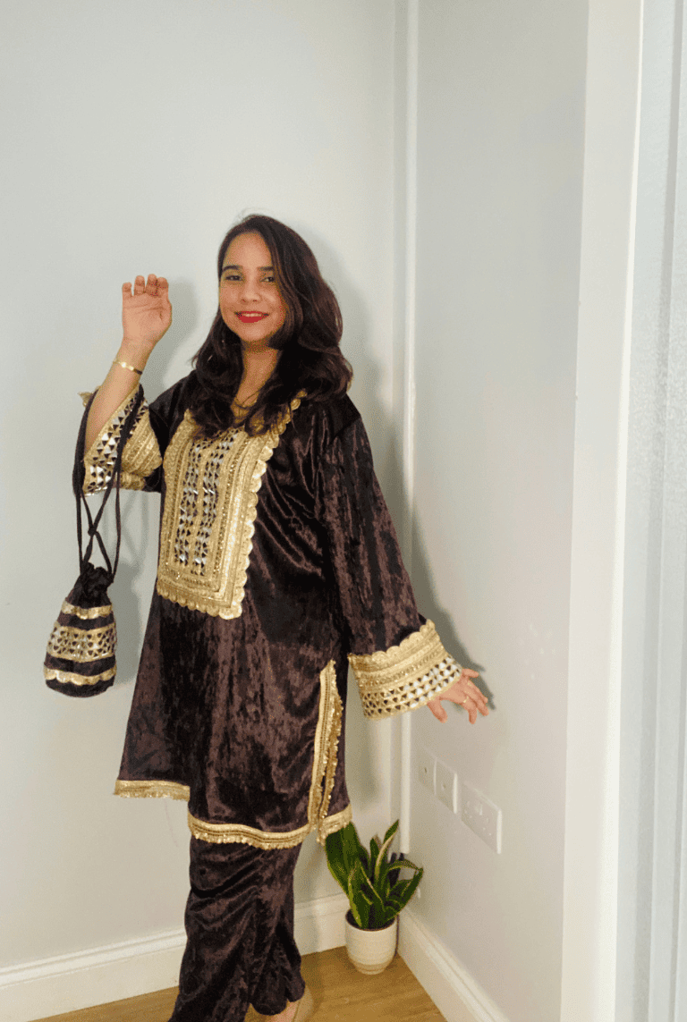 Royal Rust: velvet Co-ord Set with Gotta Elegance