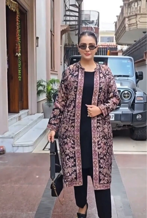 Kashmir Phirans Inspired Three Piece Overcoat Dress